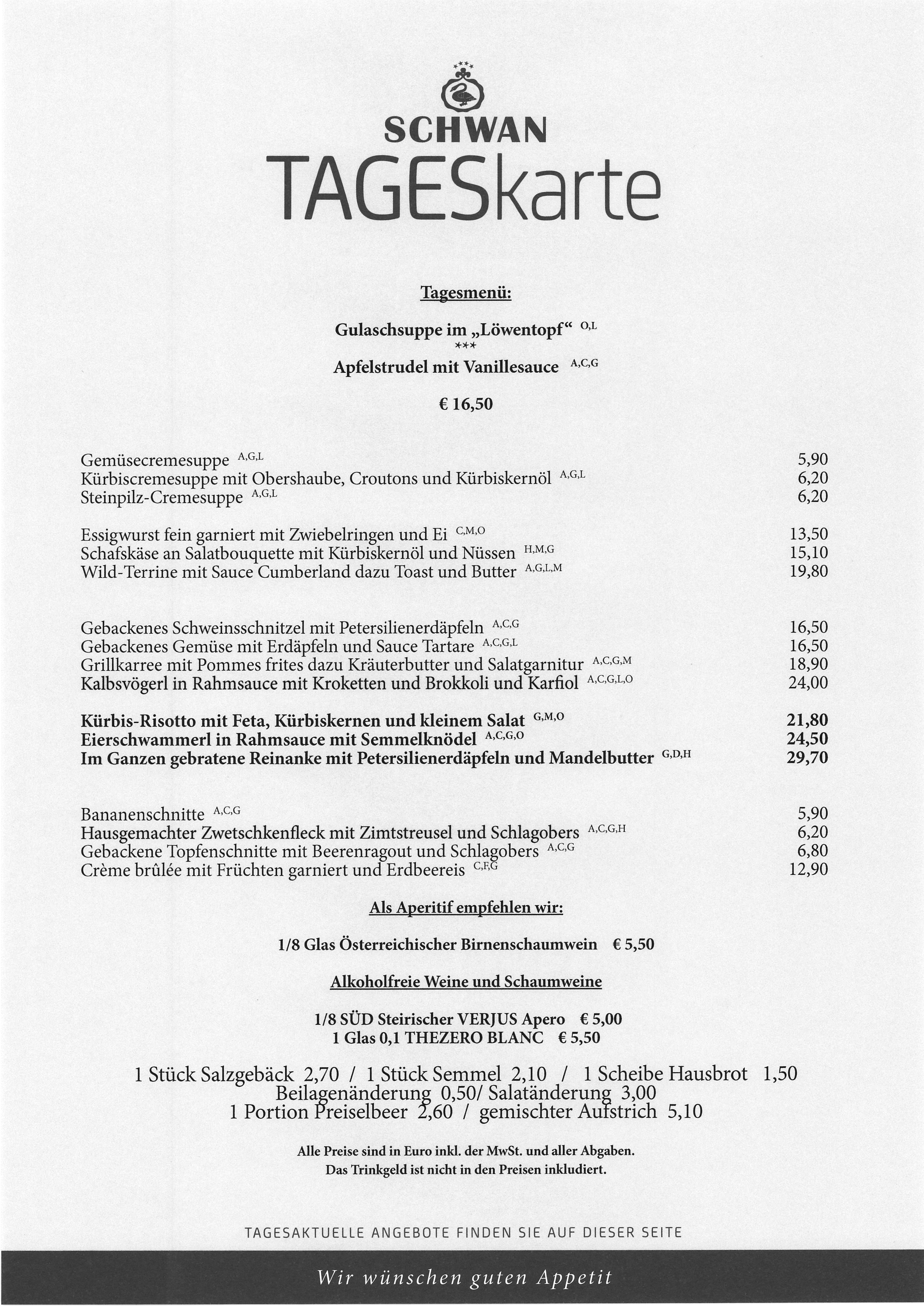 Tageskarte