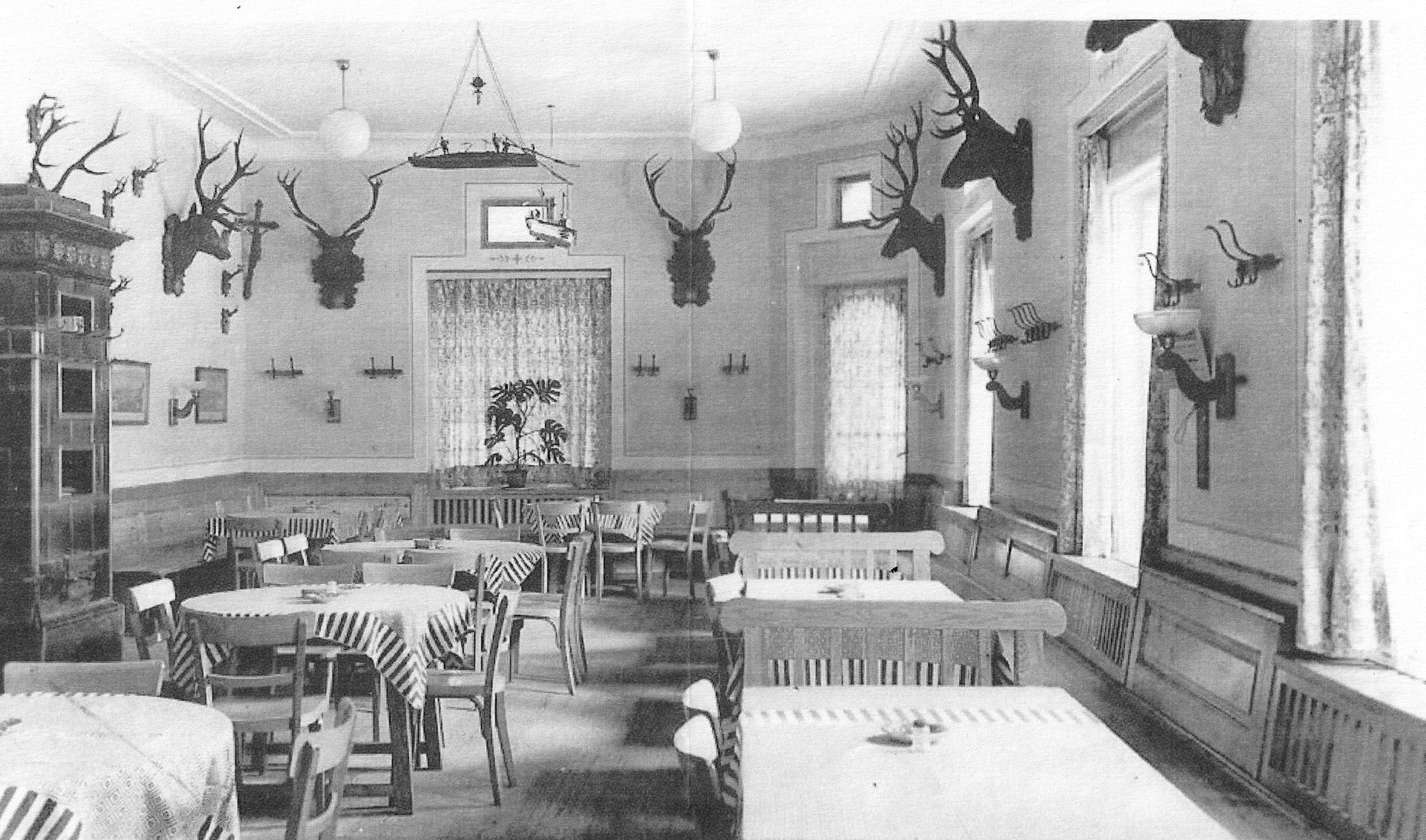 Seehotel Schwan Speisesaal um 1930