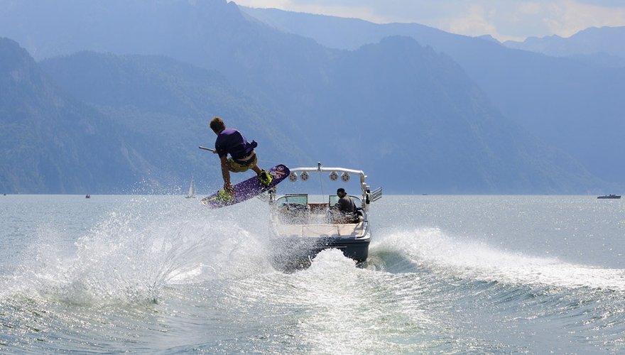 Wakeboarden am Traunsee